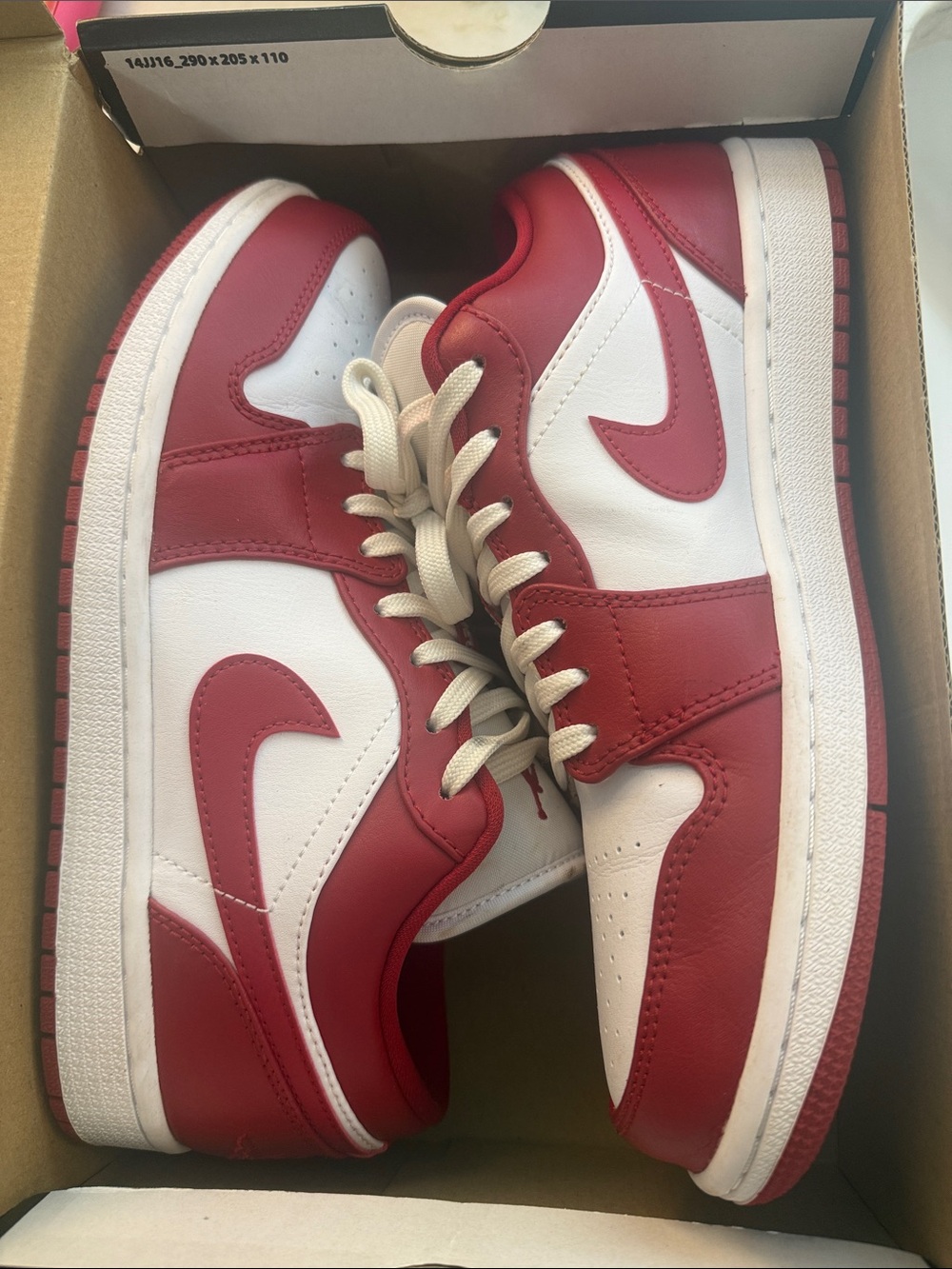 Nike air Jordan 1 low- gym white red - Picture 2 of 3
